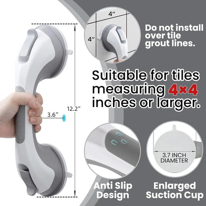 💥Last Day SALE Shower Grab Bars Suction No-Drill Bathroom Safety Handle