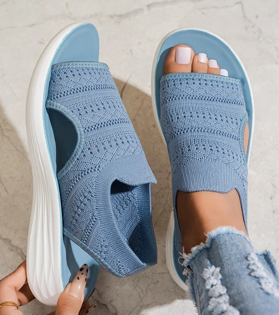 ⏳LAST DAY SALE 🔥🔥Women's Breathable Knit Platform Sandals