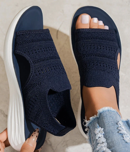 ⏳LAST DAY SALE 🔥🔥Women's Breathable Knit Platform Sandals