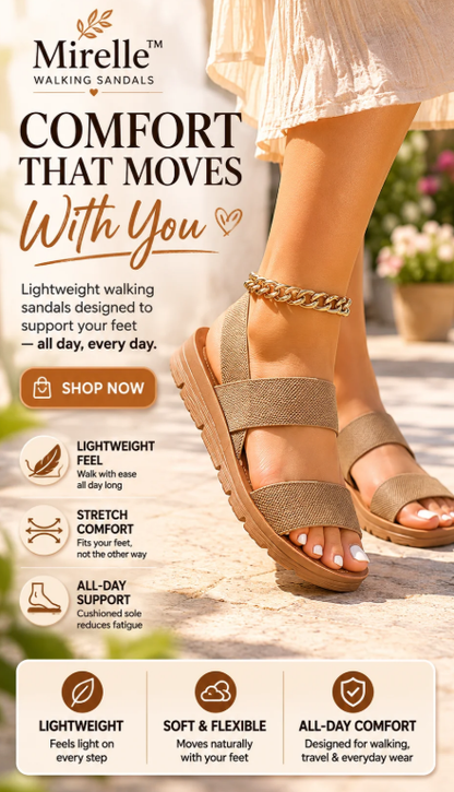 Mirelle™ Stretch Strap Walking Sandals