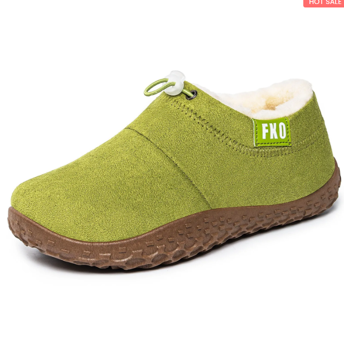 Warm, fur-lined women's mules – Warm, comfortable, and non-slip winter shoes