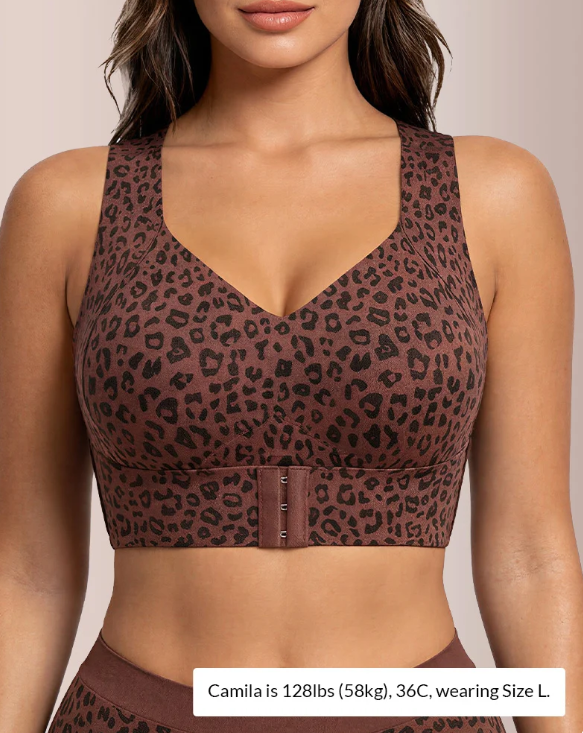 Seamless Posture Corrector Wireless Bra - Front Closure Push-Up Effect