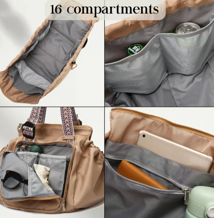 Multi-Pocket Water-Resistant Everyday Tote & Travel Bag