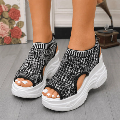 Women's Thick-Sole Fly-Woven Casual Sandals