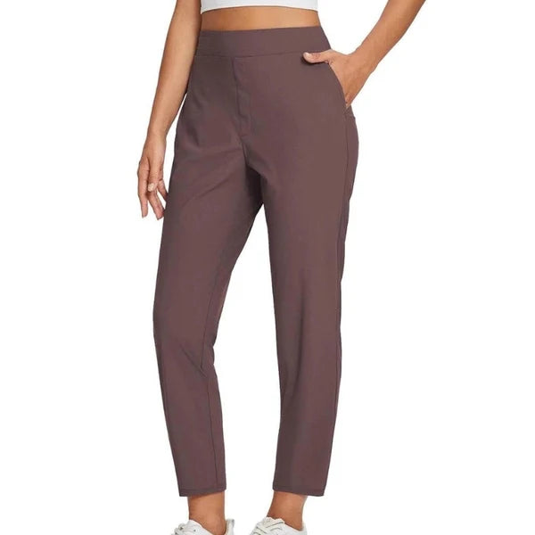 Women’s Fitted High-Waisted Zip-Pocket Trousers - 👖Lightweight, Breathable, Soft