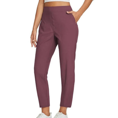 Women’s Fitted High-Waisted Zip-Pocket Trousers - 👖Lightweight, Breathable, Soft