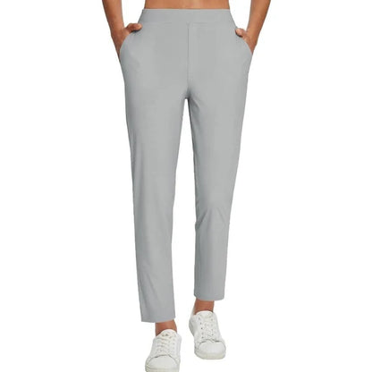 Women’s Fitted High-Waisted Zip-Pocket Trousers - 👖Lightweight, Breathable, Soft