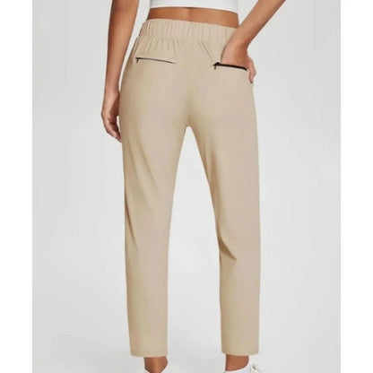Women’s Fitted High-Waisted Zip-Pocket Trousers - 👖Lightweight, Breathable, Soft