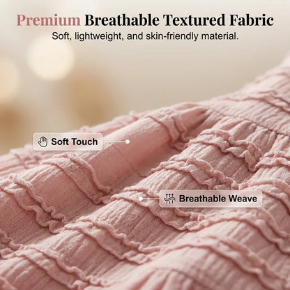 Square Neck Maxi Dress – Smocked Bodice, Ruffle Trim & Breathable Fabric 🌸