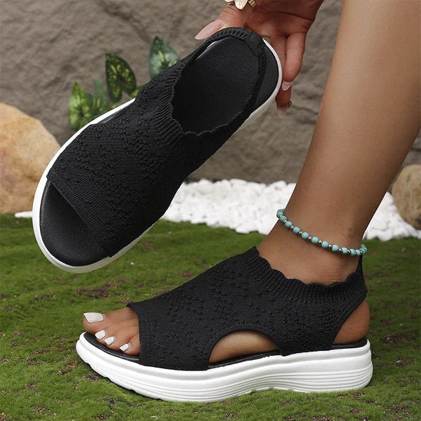 ⏳LAST DAY SALE 🔥🔥Women's Breathable Knit Platform Sandals