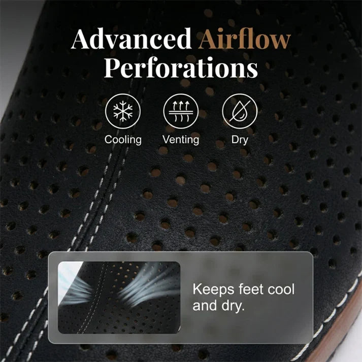 Women's Perforated Slip-On Platform Mules