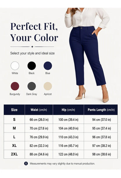 Women's High Waisted Cropped Suit Pants