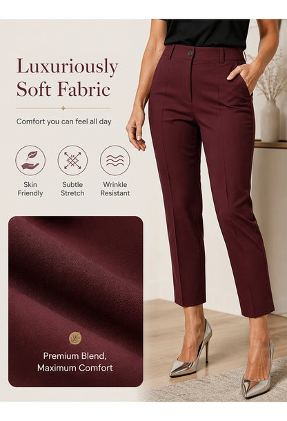 Women's High Waisted Cropped Suit Pants