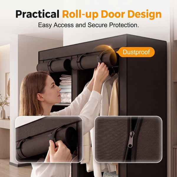 🧥🔩Tool-Free Portable Fabric Closet | Extra Closet Space, No Drilling