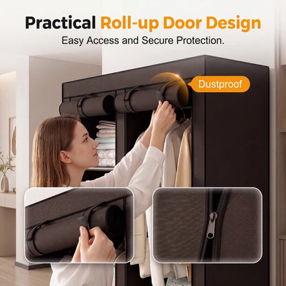 🧥🔩Tool-Free Portable Fabric Closet | Extra Closet Space, No Drilling