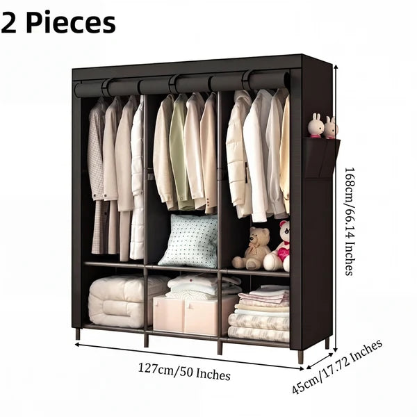 🧥🔩Tool-Free Portable Fabric Closet | Extra Closet Space, No Drilling