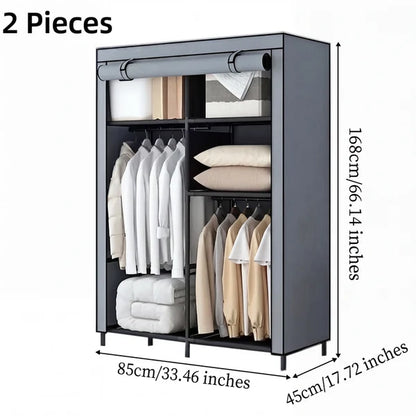 🧥🔩Tool-Free Portable Fabric Closet | Extra Closet Space, No Drilling