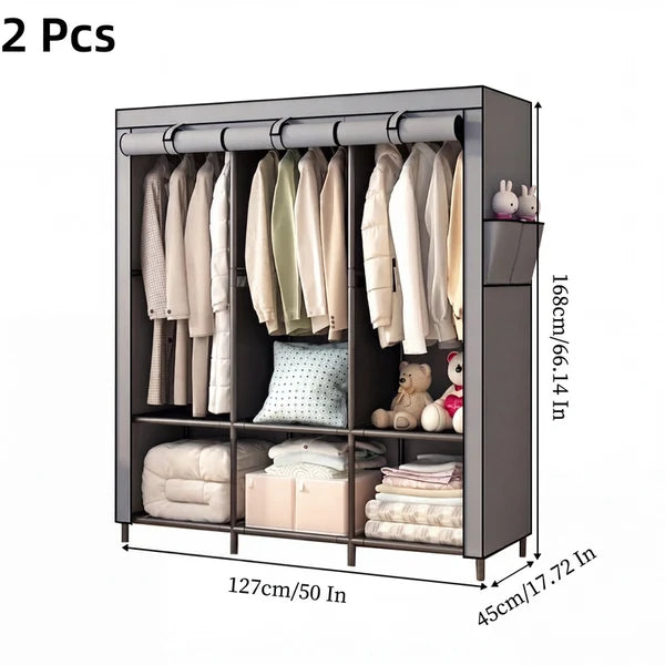 🧥🔩Tool-Free Portable Fabric Closet | Extra Closet Space, No Drilling