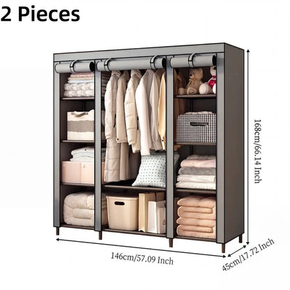 🧥🔩Tool-Free Portable Fabric Closet | Extra Closet Space, No Drilling
