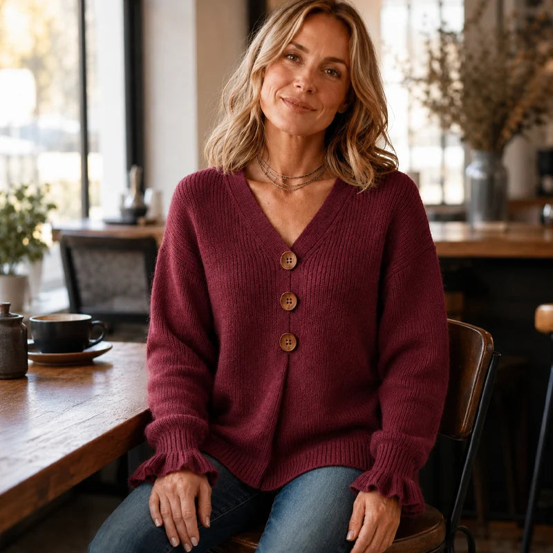 💥 Special Price Today | Women's Soft V-Neck Textured-Knit Sweater