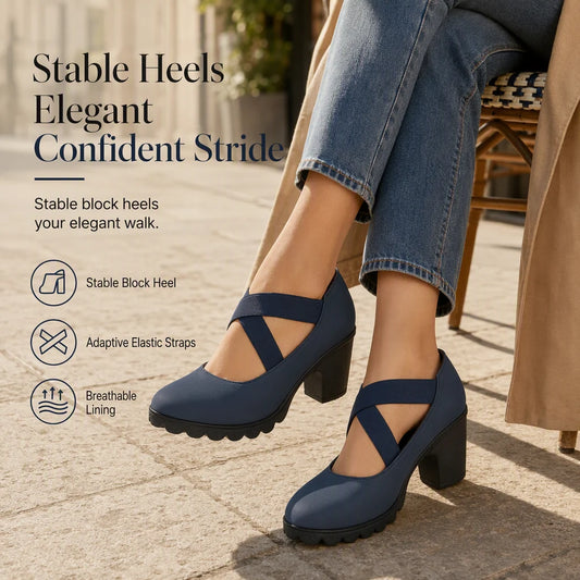 Women's Cutout Crisscross Mary Jane Platform Heels