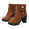 🔥Popular product 😘✨Warm lined women's ankle boots with block heels