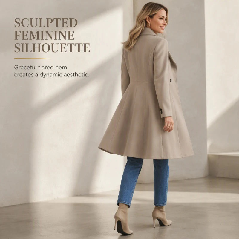 Women's Elegant Slim Fit Lapel Coat
