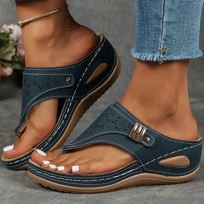 Orthopedic Walking Sandals for Women with Arch Support and Adjustable Straps