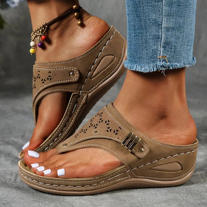 Orthopedic Walking Sandals for Women with Arch Support and Adjustable Straps